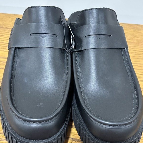 Sorel Ona Ave Loafer Leather Shoes for‎ Women Size 12 Black Slide New FLAW READ - Picture 5 of 10